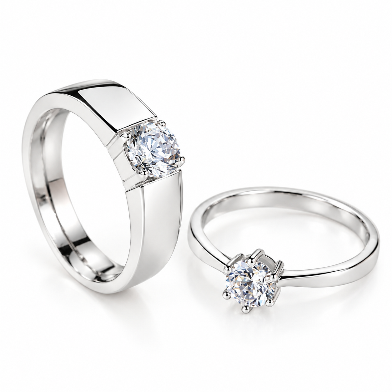 Elegant Couple Rings Set – Forever Bond