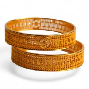 Intricate Gold Plated 2Pc Bangle Set | Traditional & Stylish Jewelry for Women