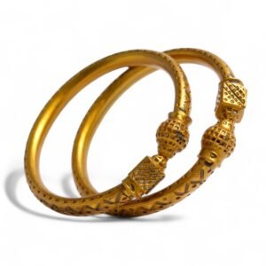 Golden Aura 2pc Bangles Set – 24K Gold Plated Jewelry with Real Gold Shine
